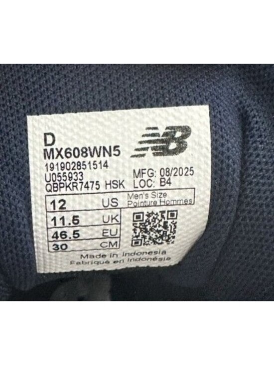 New Balance 608 V5 Training Shoe with ABZORB midsole White/Navy Mens Size 12 NEW main image 5